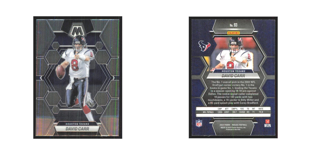 2023 Mosaic David Carr Texans #93