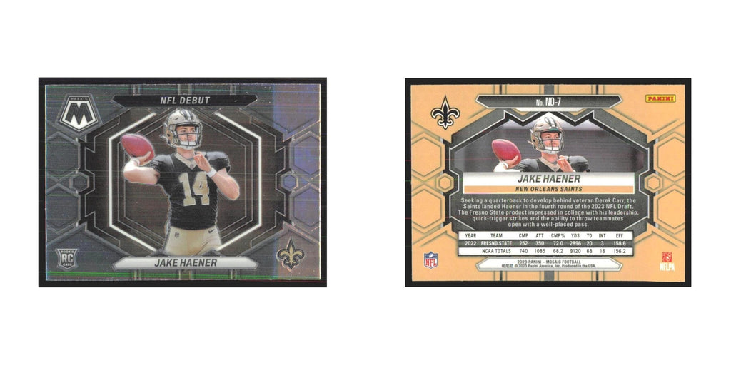 2023 Mosaic Jake Haener RC Saints #ND-7