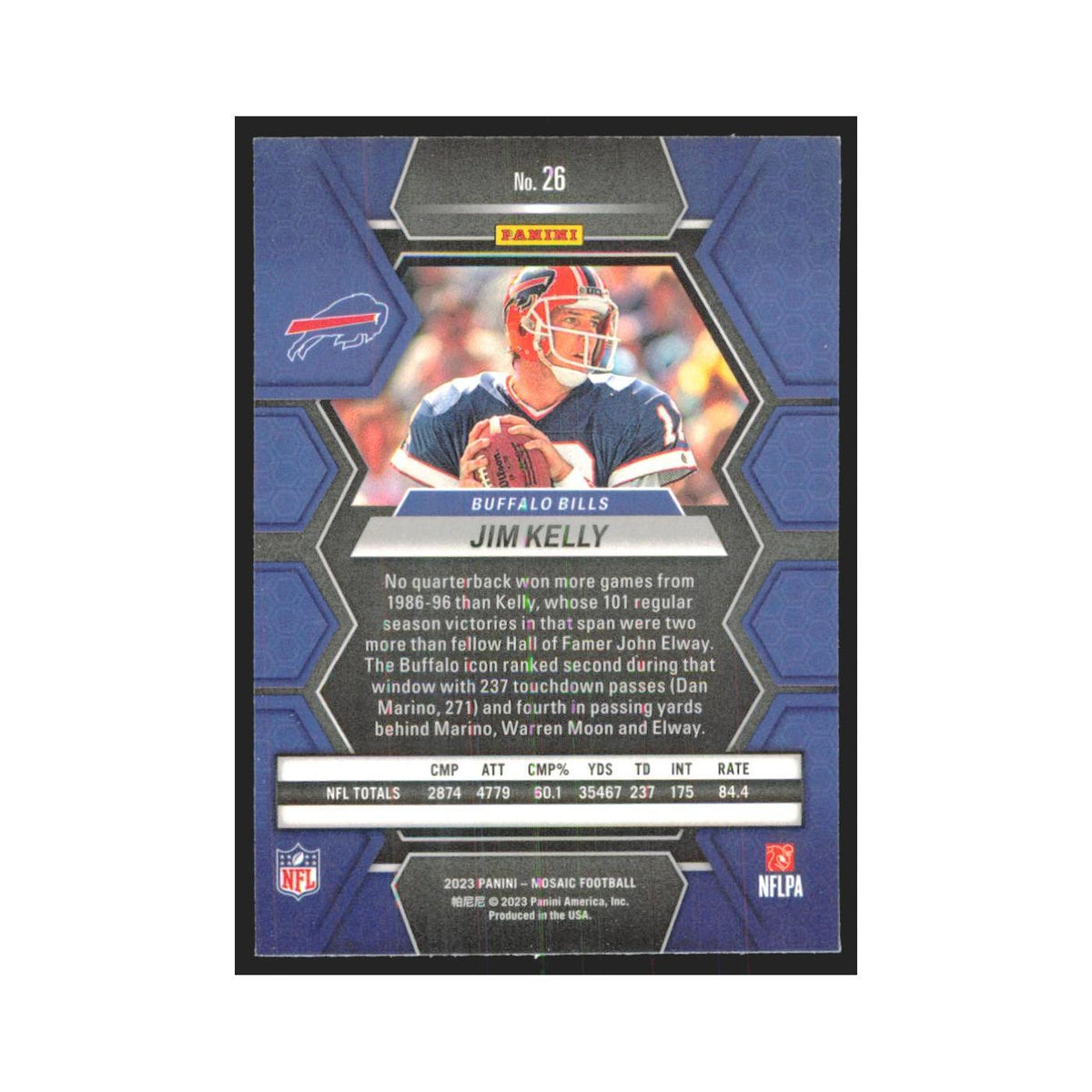 2023 Mosaic Jim Kelly Bills #26