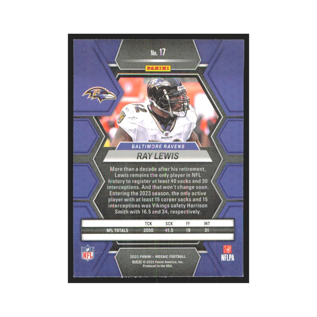2023 Mosaic Ray Lewis Ravens #17