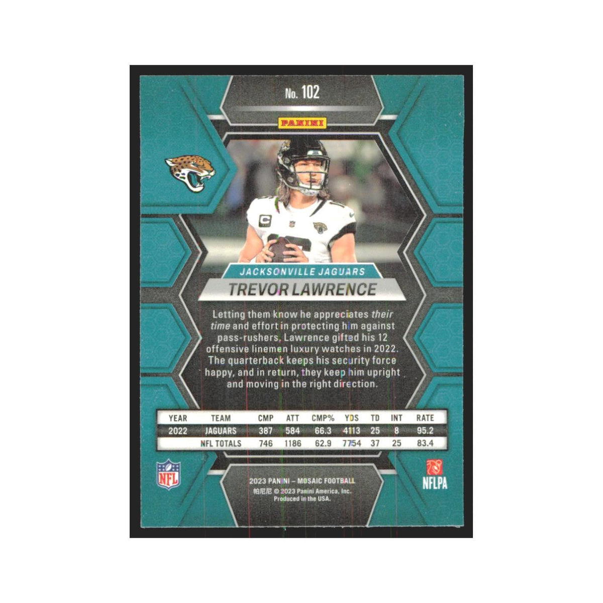 2023 Mosaic Trevor Lawrence Jaguars #102