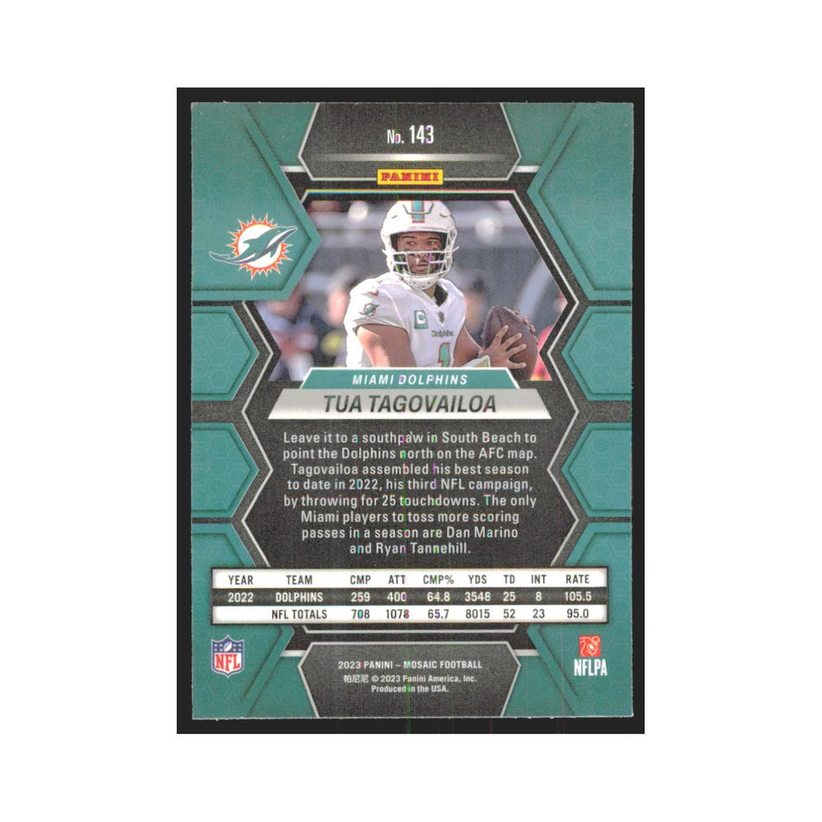 2023 Mosaic Tua Tagovailoa Dolphins #143