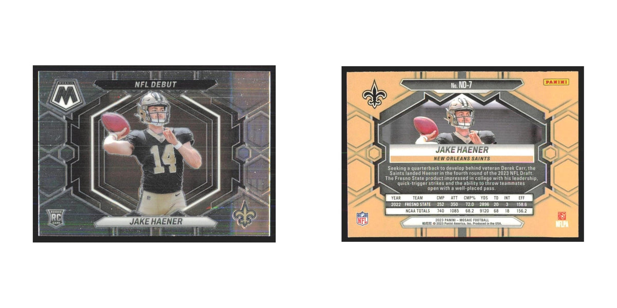 2023 Mosaic Jake Haener RC Saints #ND-7