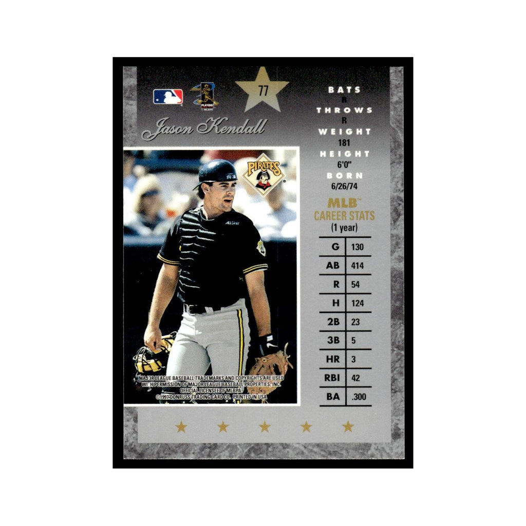 Jason Kendall 1997 Donruss Elite #77 Pittsburgh Pirates Baseball Card NM