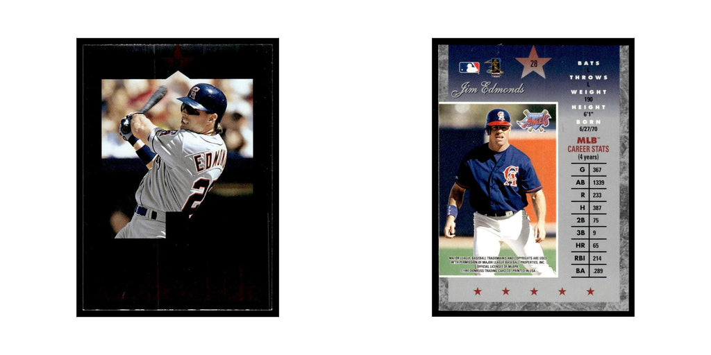 Jim Edmonds 1997 Donruss Elite #28 Anaheim Angels Baseball Card NM