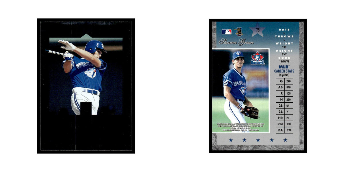 Shawn Green 1997 Donruss Elite #75 Toronto Blue Jays Baseball Card NM