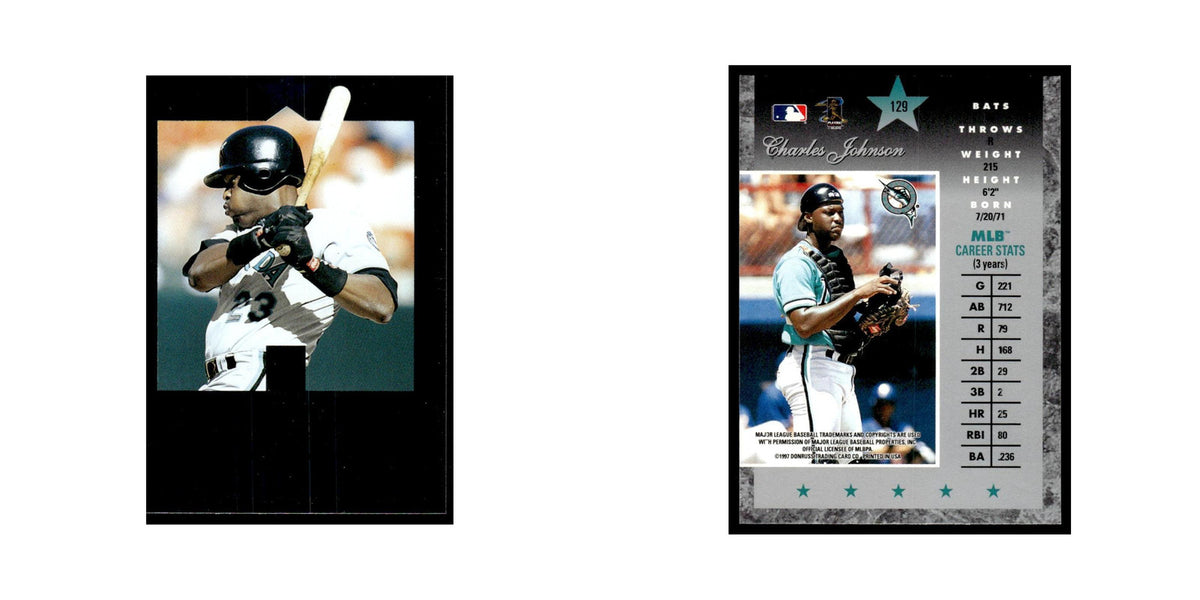 Charles Johnson 1997 Donruss Elite #129 Florida Marlins Baseball Card NM