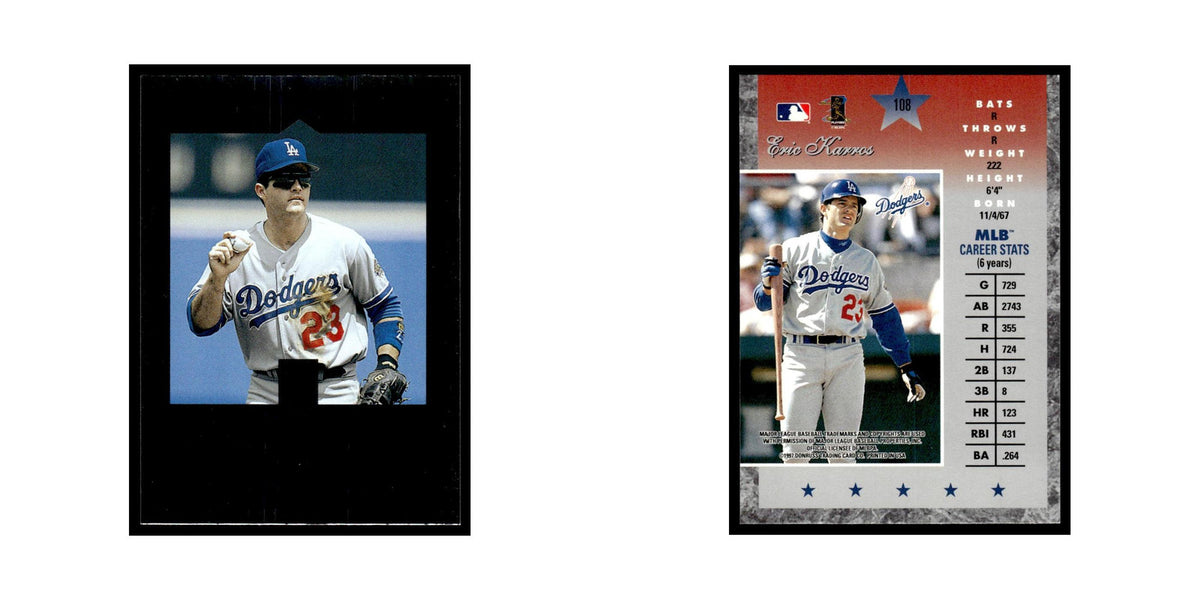Eric Karros 1997 Donruss Elite #108 Los Angeles Dodgers Baseball Card NM