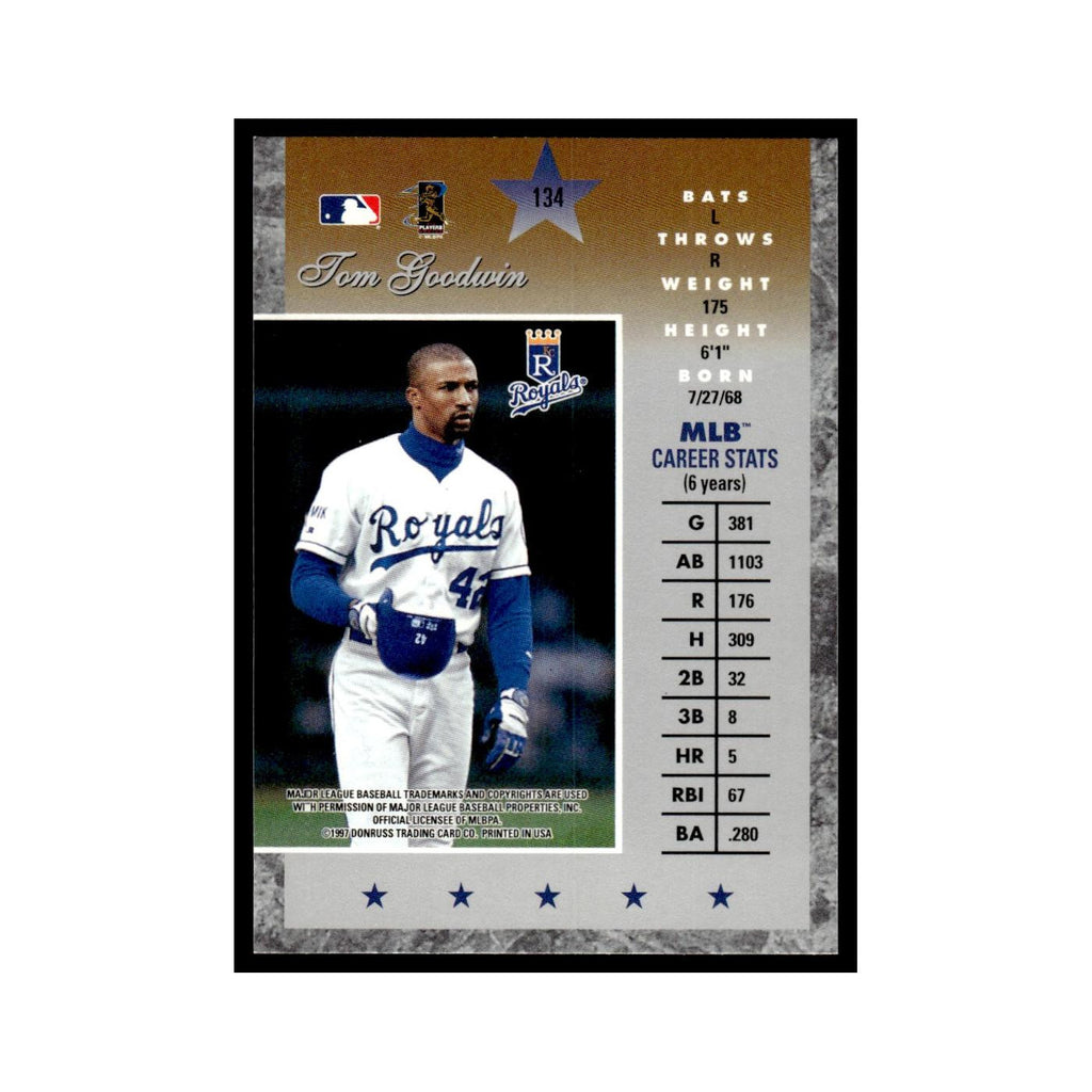 Tom Goodwin 1997 Donruss Elite #134 Kansas City Royals Baseball Card NM