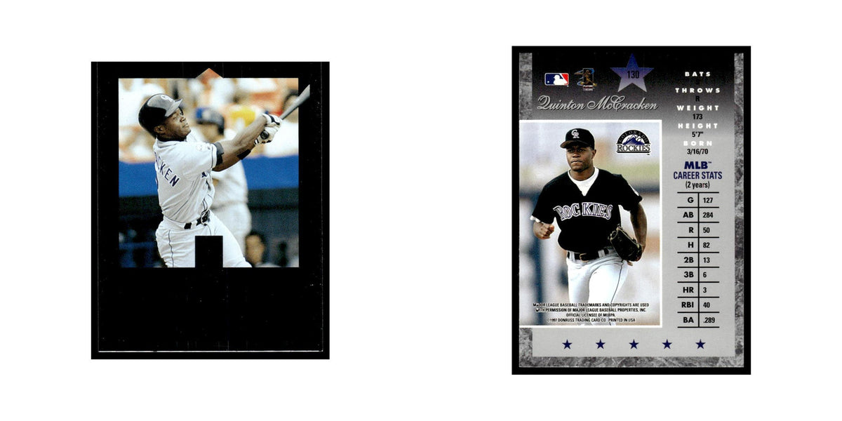 Quinton McCracken 1997 Donruss Elite #130 Colorado Rockies Baseball Card NM