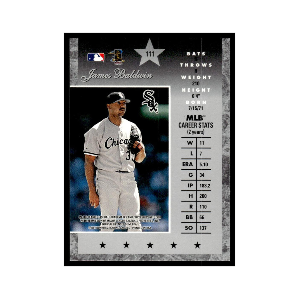 James Baldwin 1997 Donruss Elite #111 Chicago White Sox Baseball Card NM