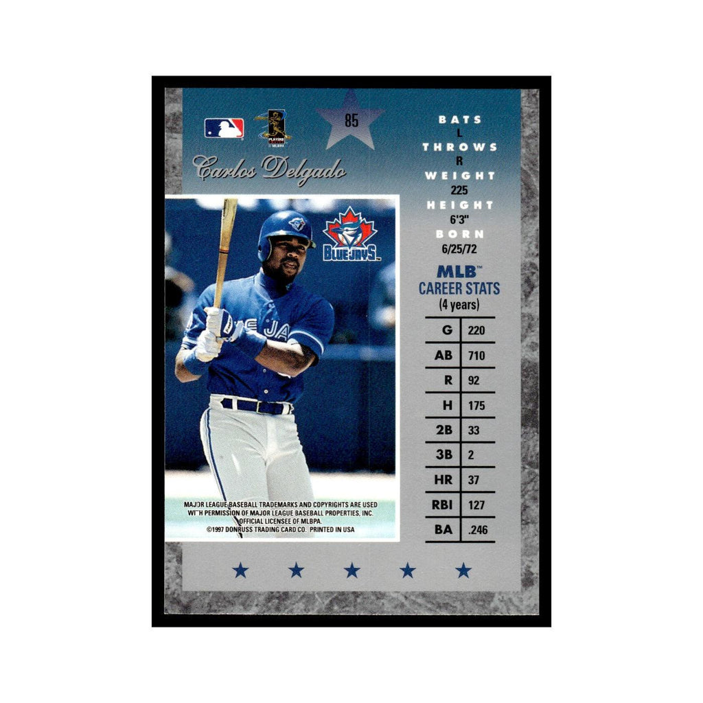 Carlos Delgado 1997 Donruss Elite #85 Toronto Blue Jays Baseball Card NM