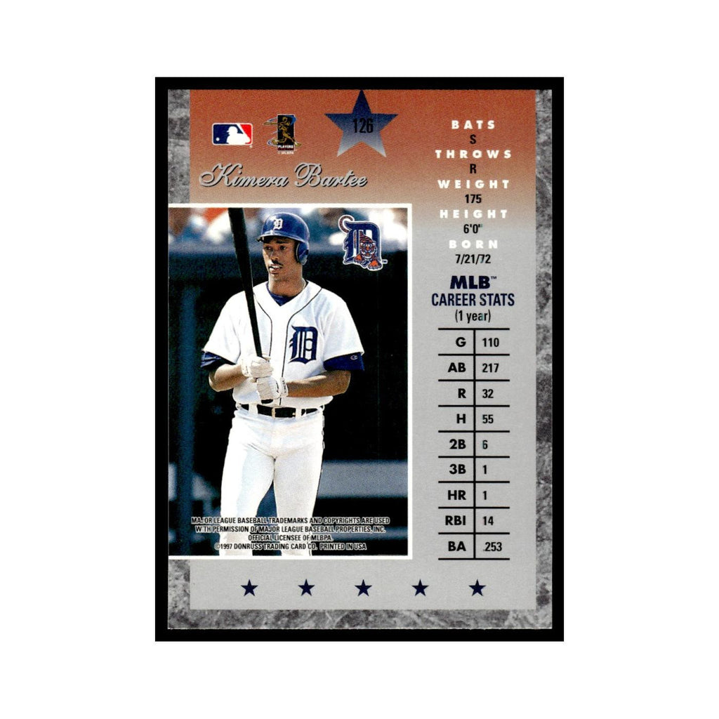 Kimera Bartee 1997 Donruss Elite #126 Detroit Tigers Baseball Card NM