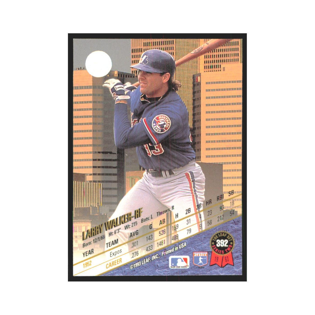 1993 Leaf Larry Walker Montreal Expos #392