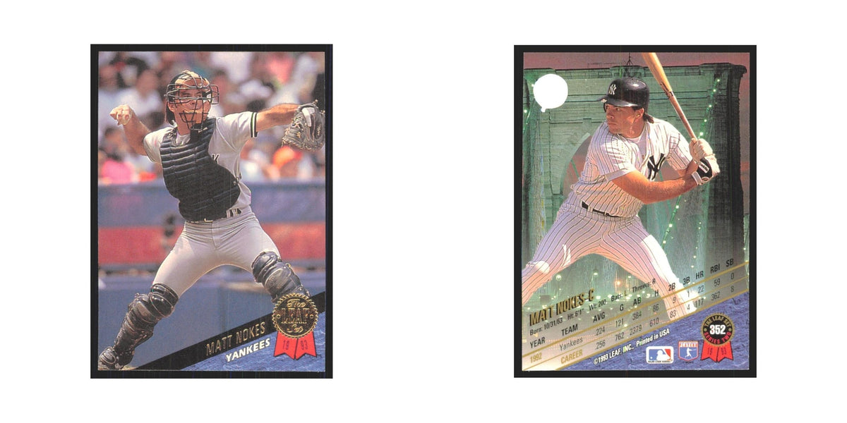1993 Leaf Matt Nokes Yankees #352