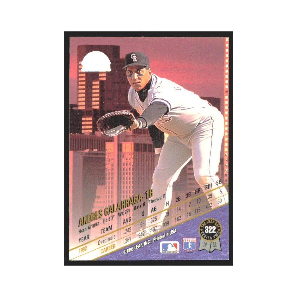 1993 Leaf Andres Galarraga Rockies #322