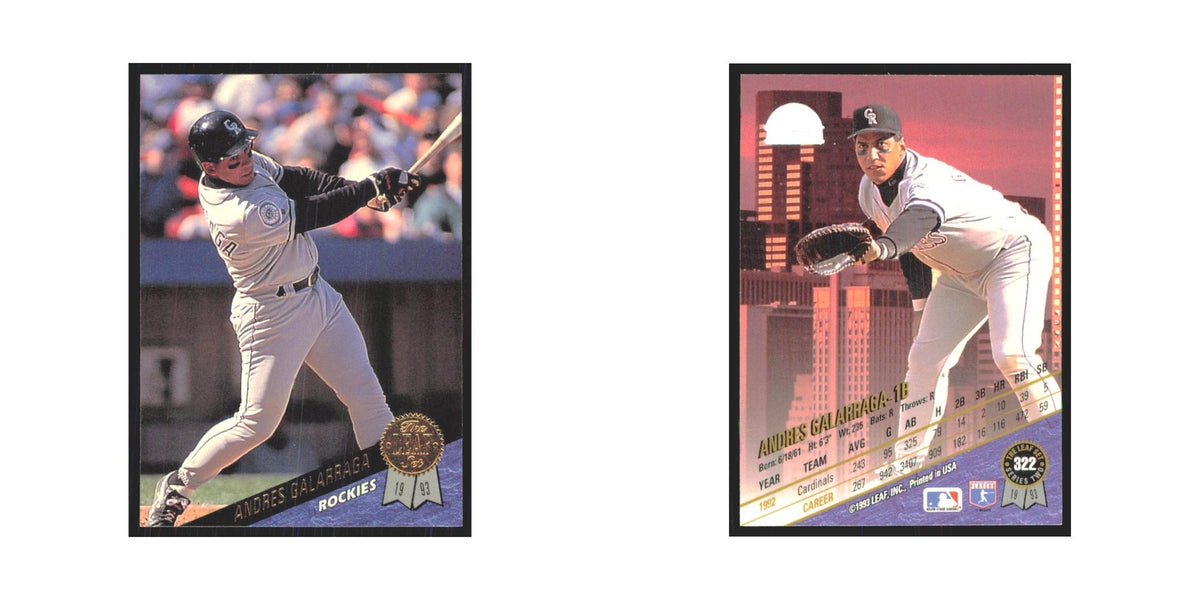 1993 Leaf Andres Galarraga Rockies #322