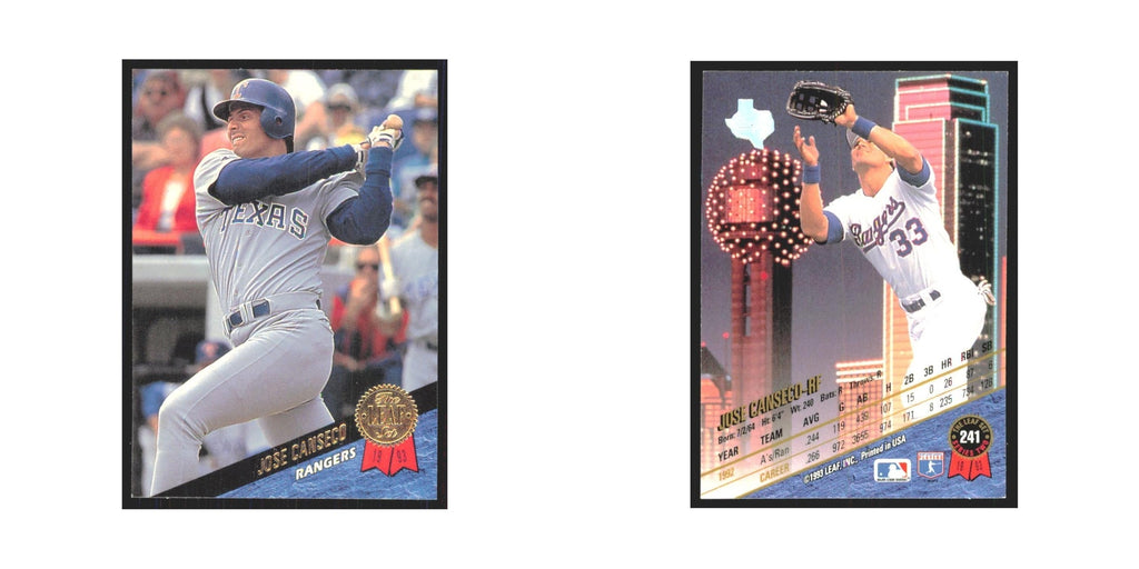 1993 Leaf Jose Canseco Rangers #241