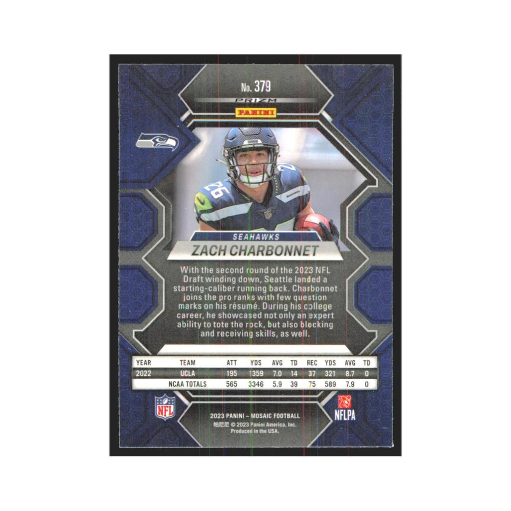 2023 Mosaic Zach Charbonnet RC Seahawks #379