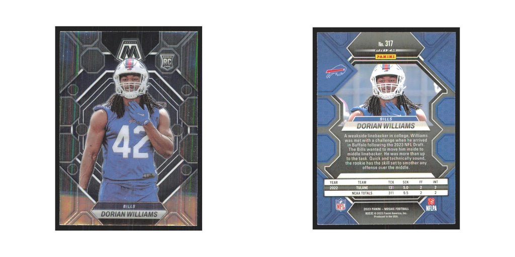 2023 Mosaic Dorian Williams RC Bills #317
