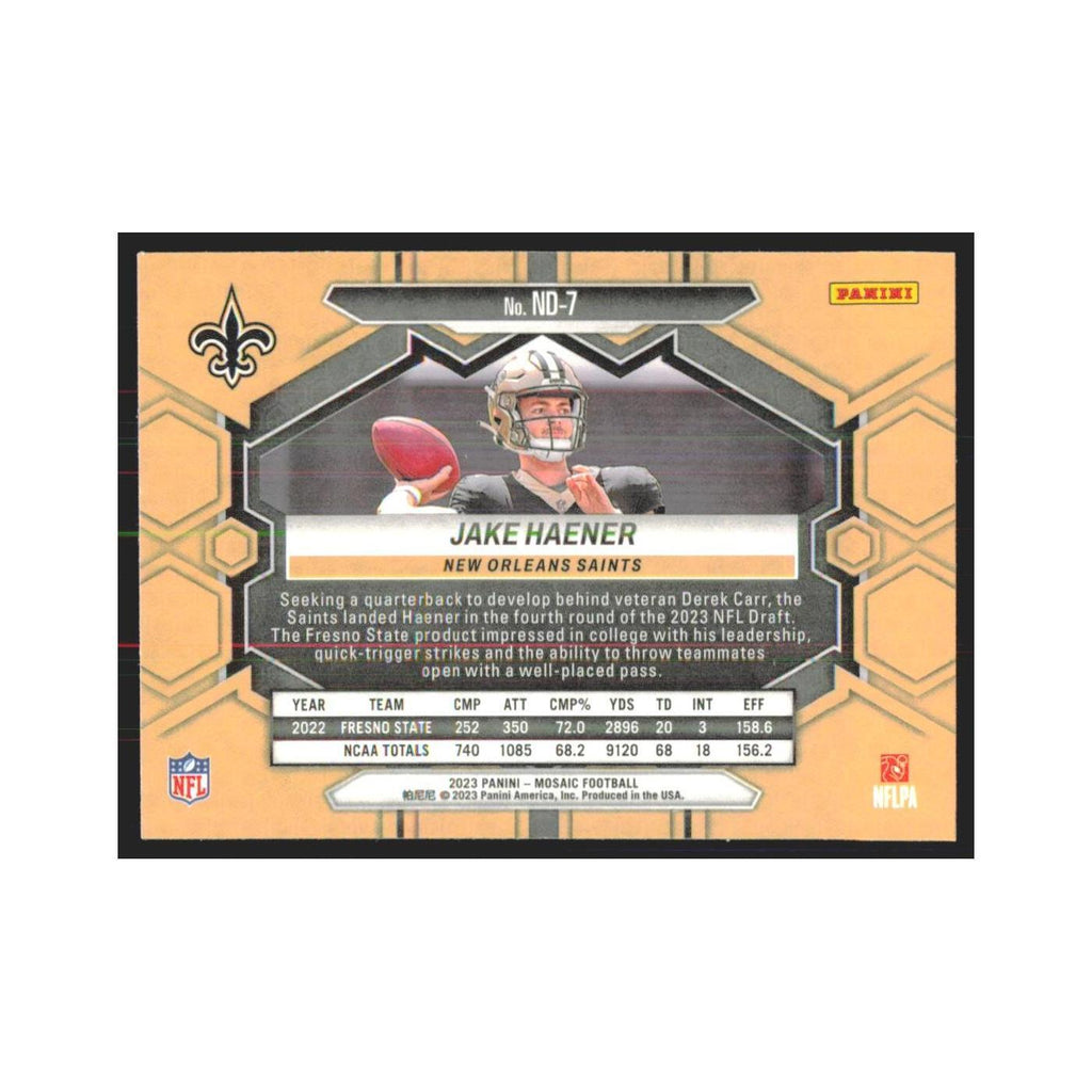 2023 Mosaic Jake Haener RC Saints #ND-7