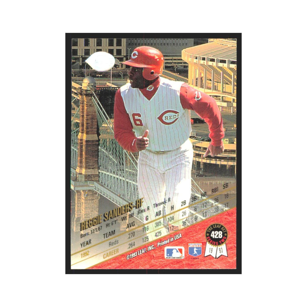 1993 Leaf Reggie Sanders Reds #428
