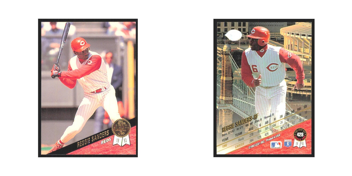 1993 Leaf Reggie Sanders Reds #428