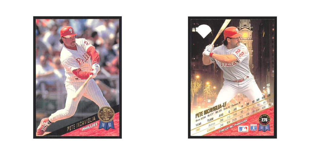 1993 Leaf Pete Incaviglia Phillies #276
