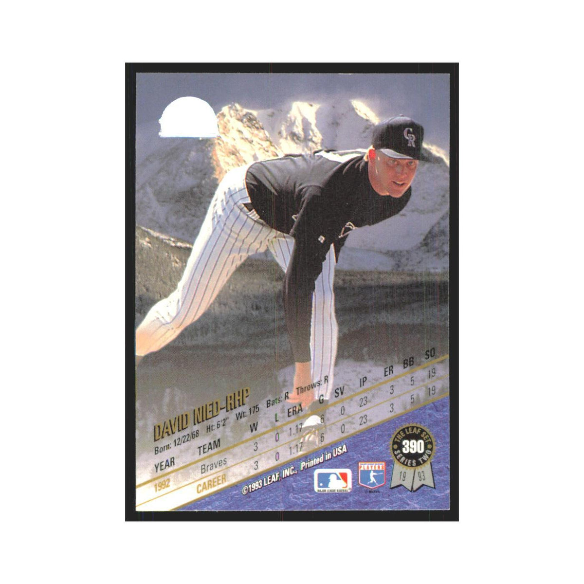 1993 Leaf David Nied Rockies #390