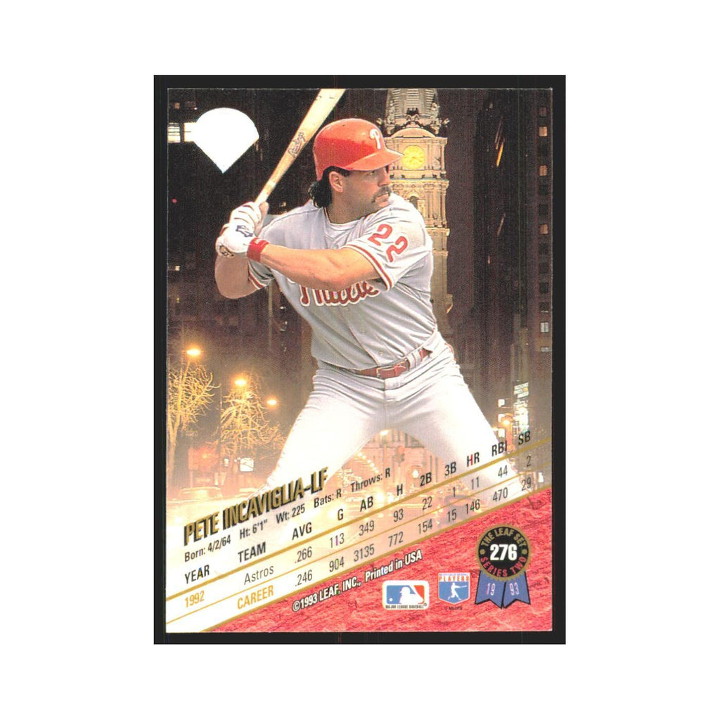 1993 Leaf Pete Incaviglia Phillies #276