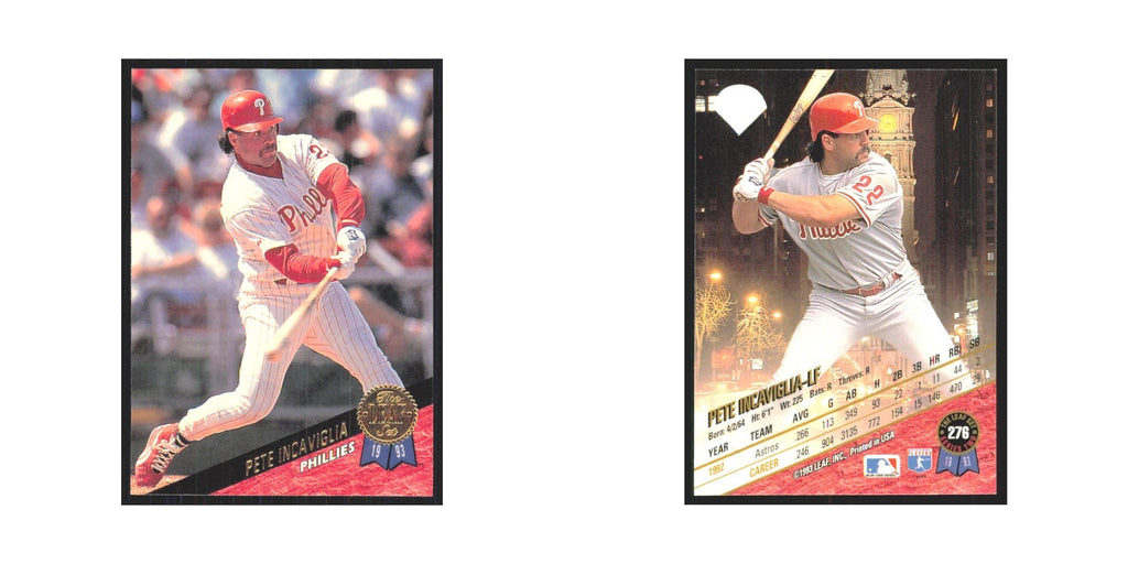 1993 Leaf Pete Incaviglia Phillies #276