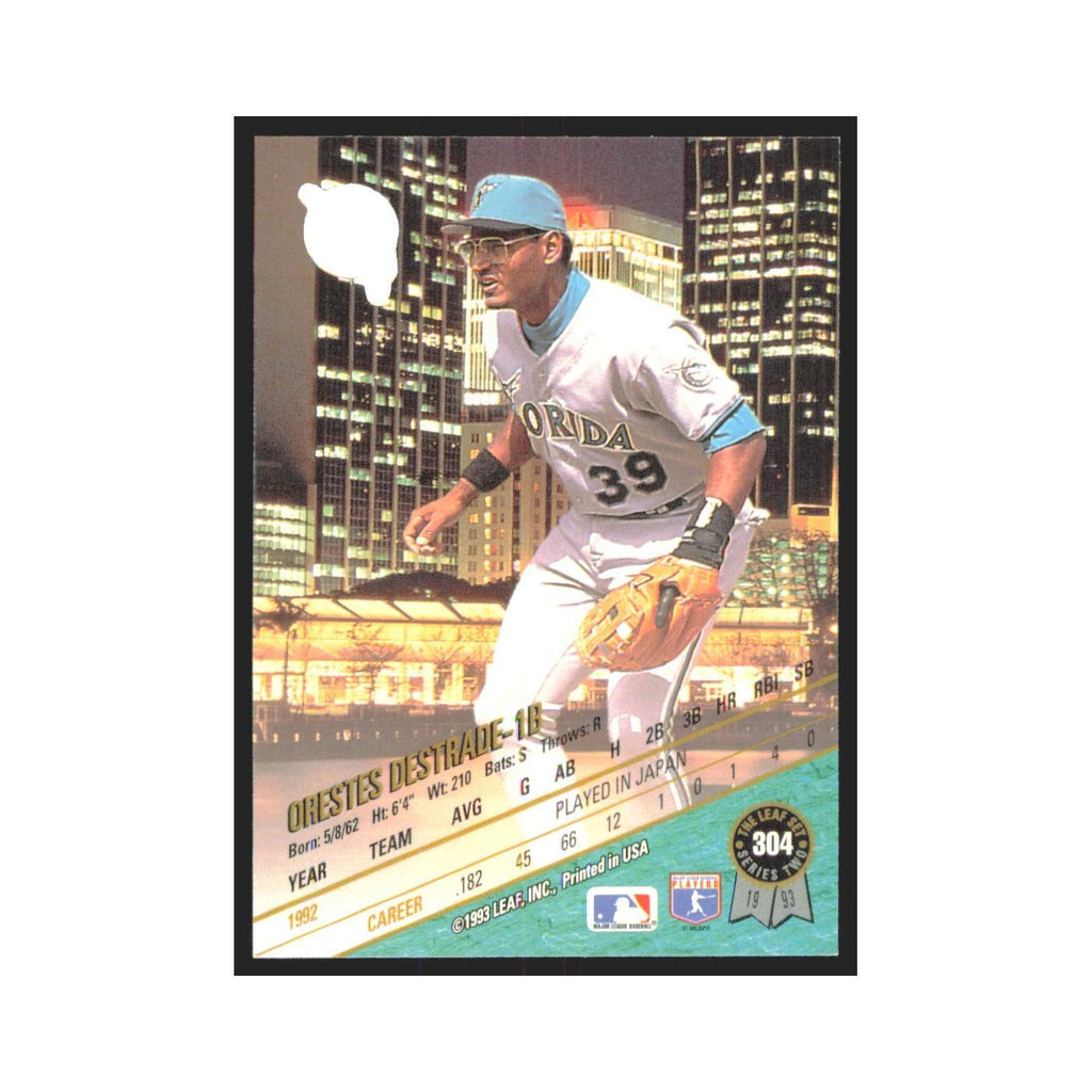 1993 Leaf Orestes Destrade Florida Marlins #304