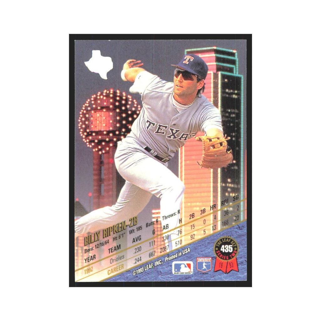 1993 Leaf Billy Ripken Rangers #435