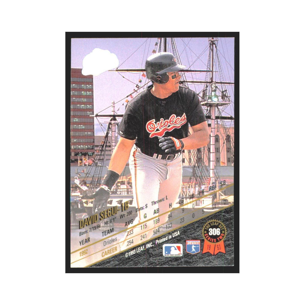 1993 Leaf David Segui Orioles #306
