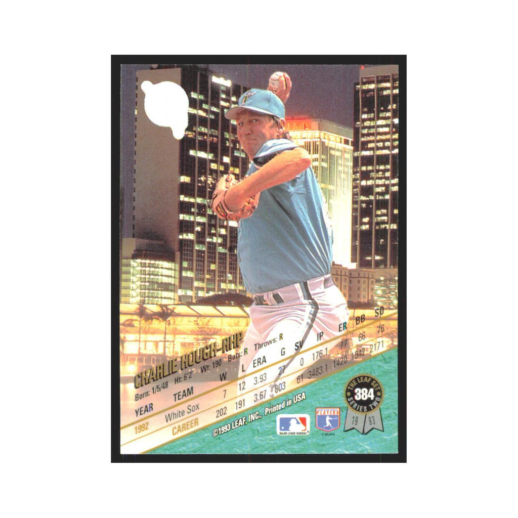 1993 Leaf Charlie Hough Florida Marlins #384