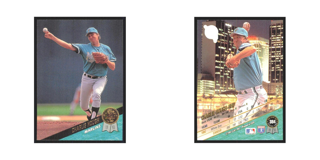 1993 Leaf Charlie Hough Florida Marlins #384