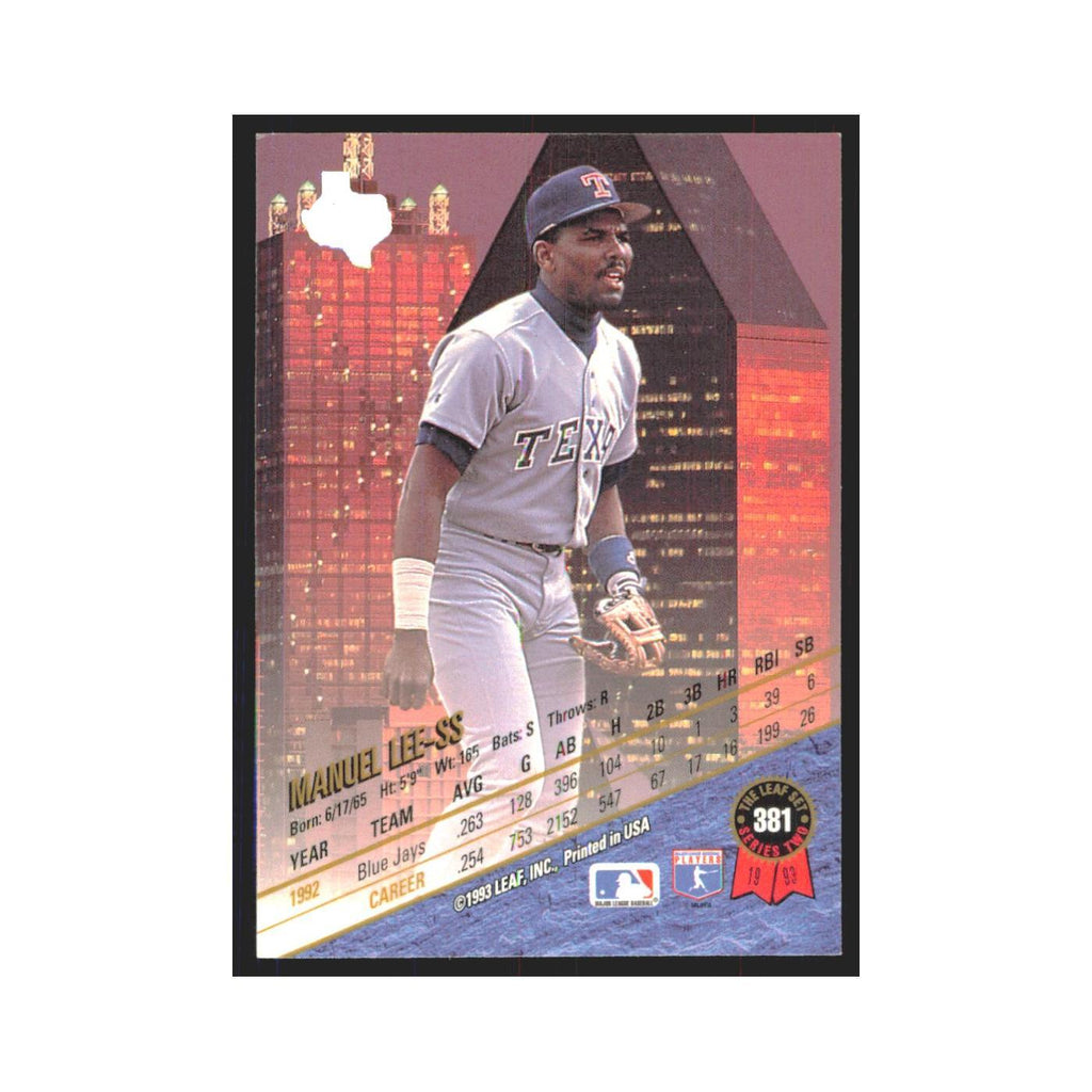 1993 Leaf Manuel Lee Rangers #381