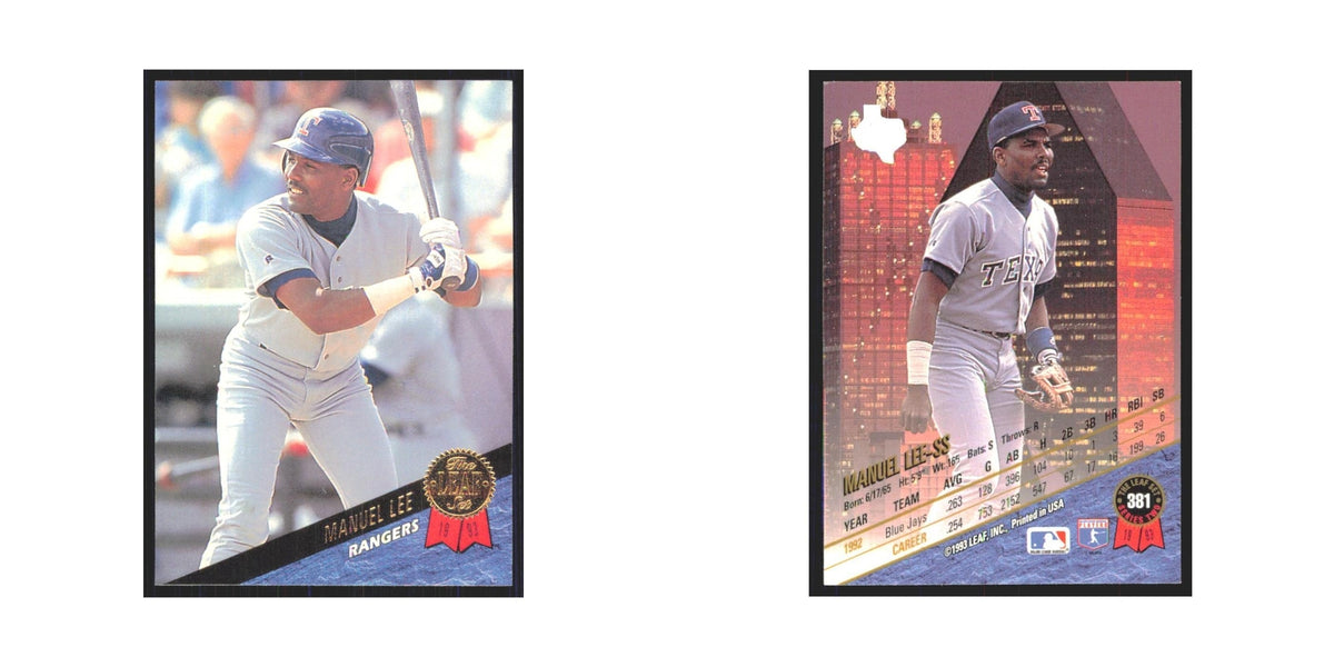 1993 Leaf Manuel Lee Rangers #381