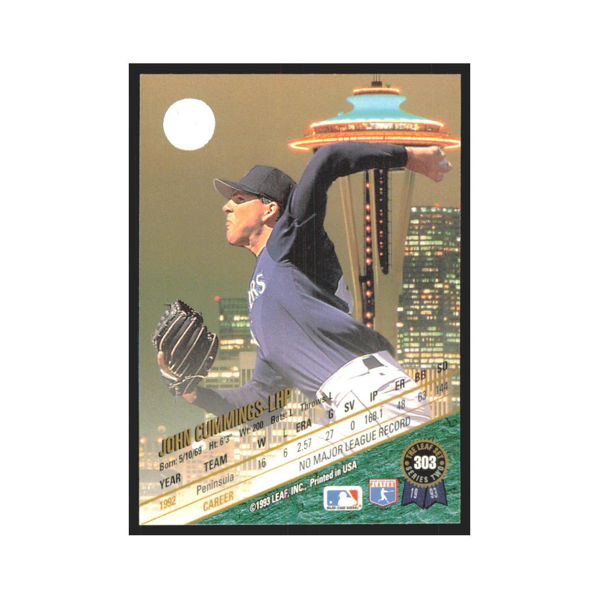 1993 Leaf John Cummings Mariners #303