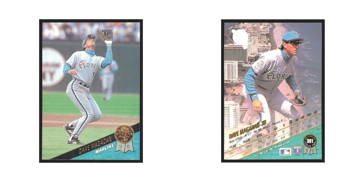1993 Leaf Dave Magadan Florida Marlins #391