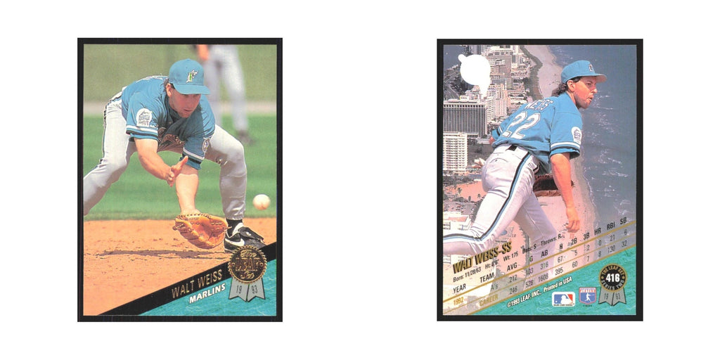 1993 Leaf Walt Weiss Florida Marlins #416