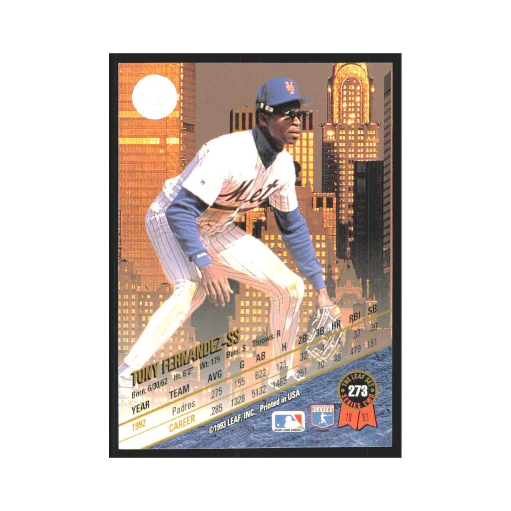 1993 Leaf Tony Fernandez Mets #273