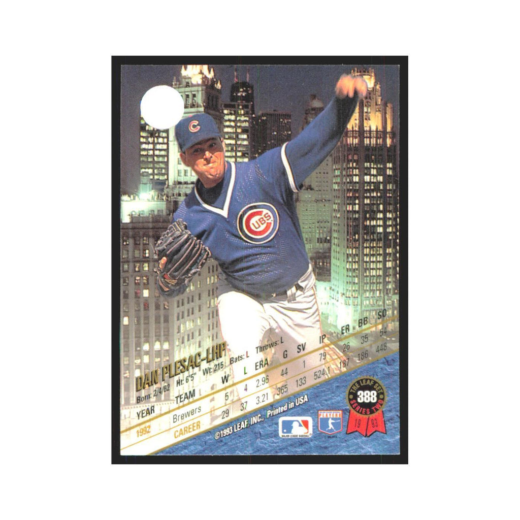 1993 Leaf Dan Plesac Cubs #388