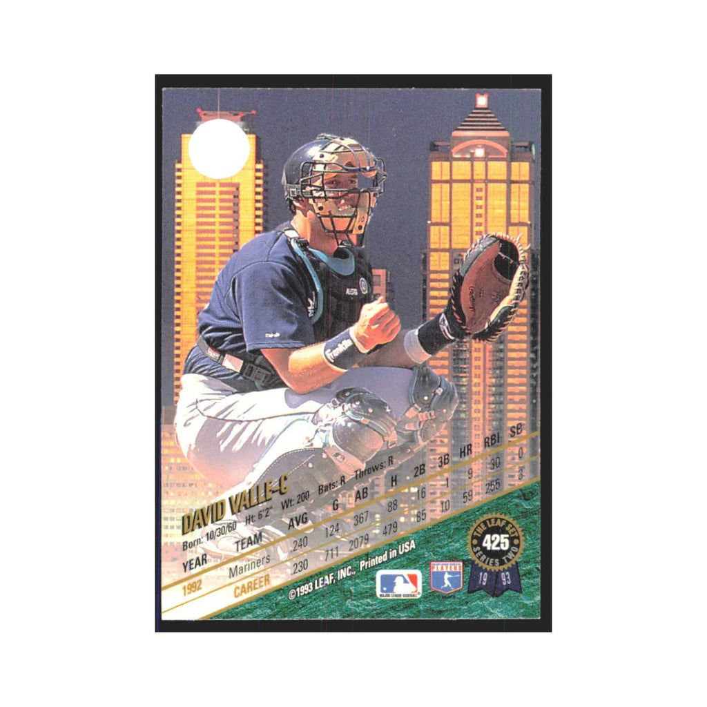 1993 Leaf Dave Valle Mariners #425