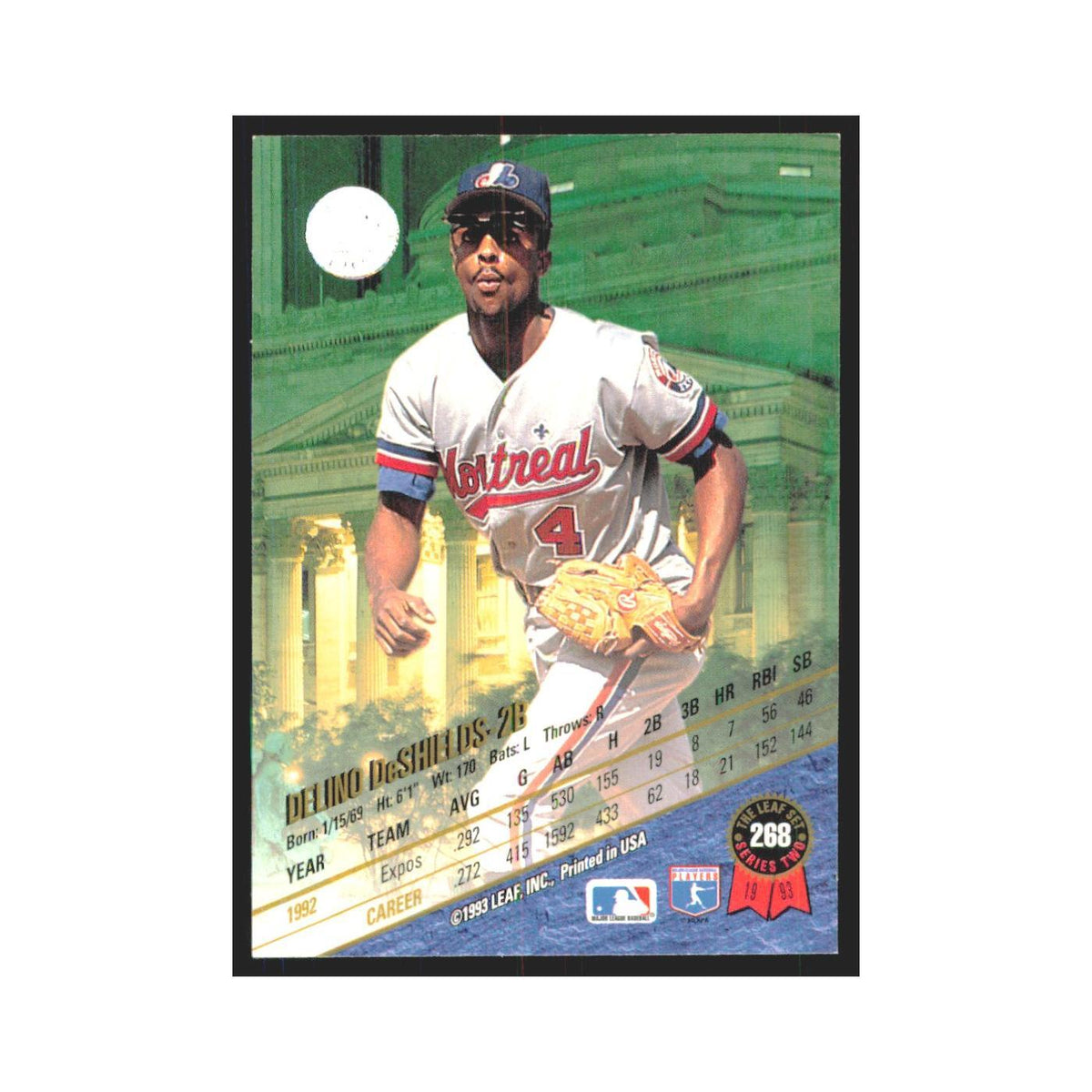 1993 Leaf Delino DeShields Montreal Expos #268