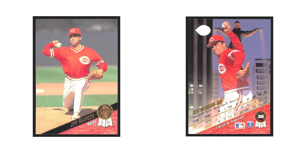 1993 Leaf Jeff Reardon Reds #389