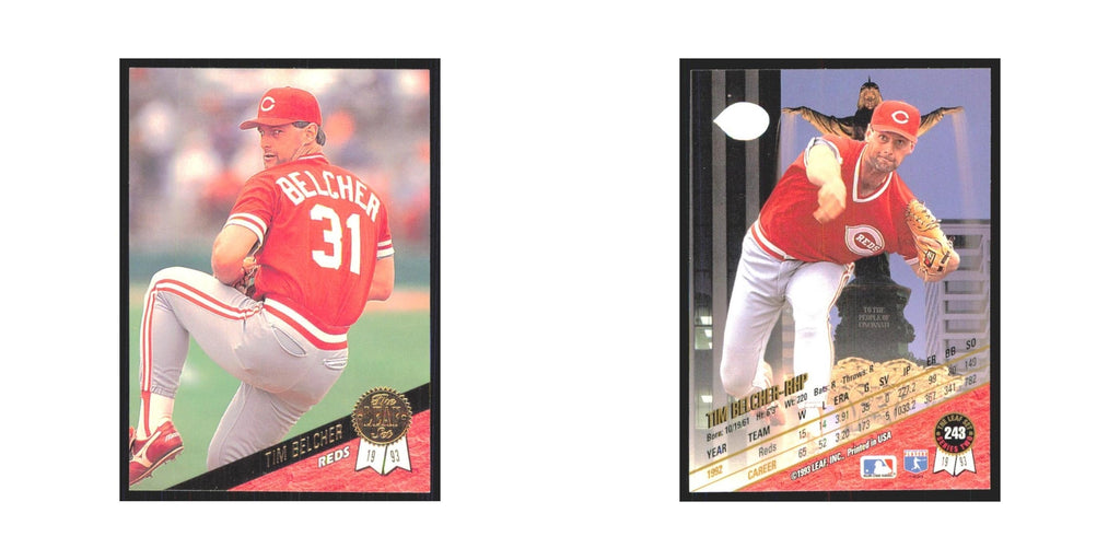 1993 Leaf Tim Belcher Reds #243