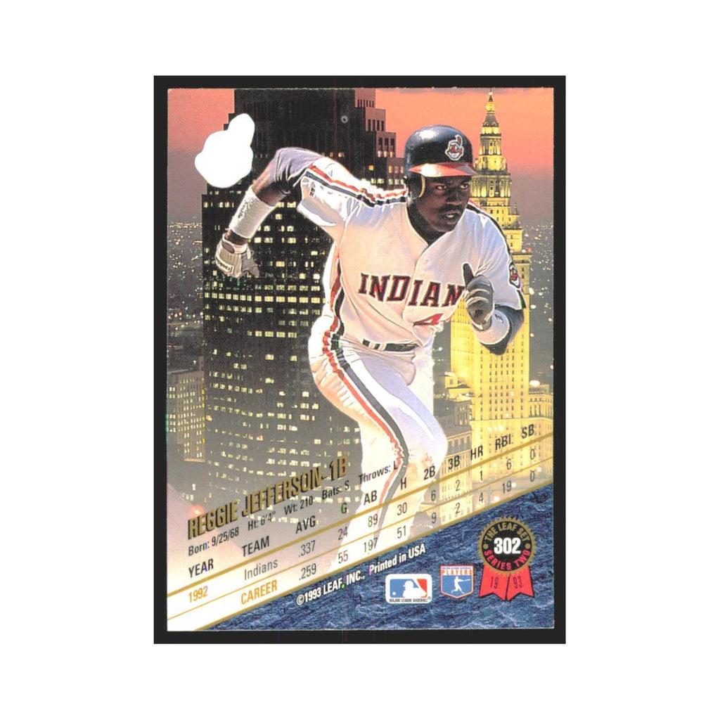 1993 Leaf Reggie Jefferson Indians #302