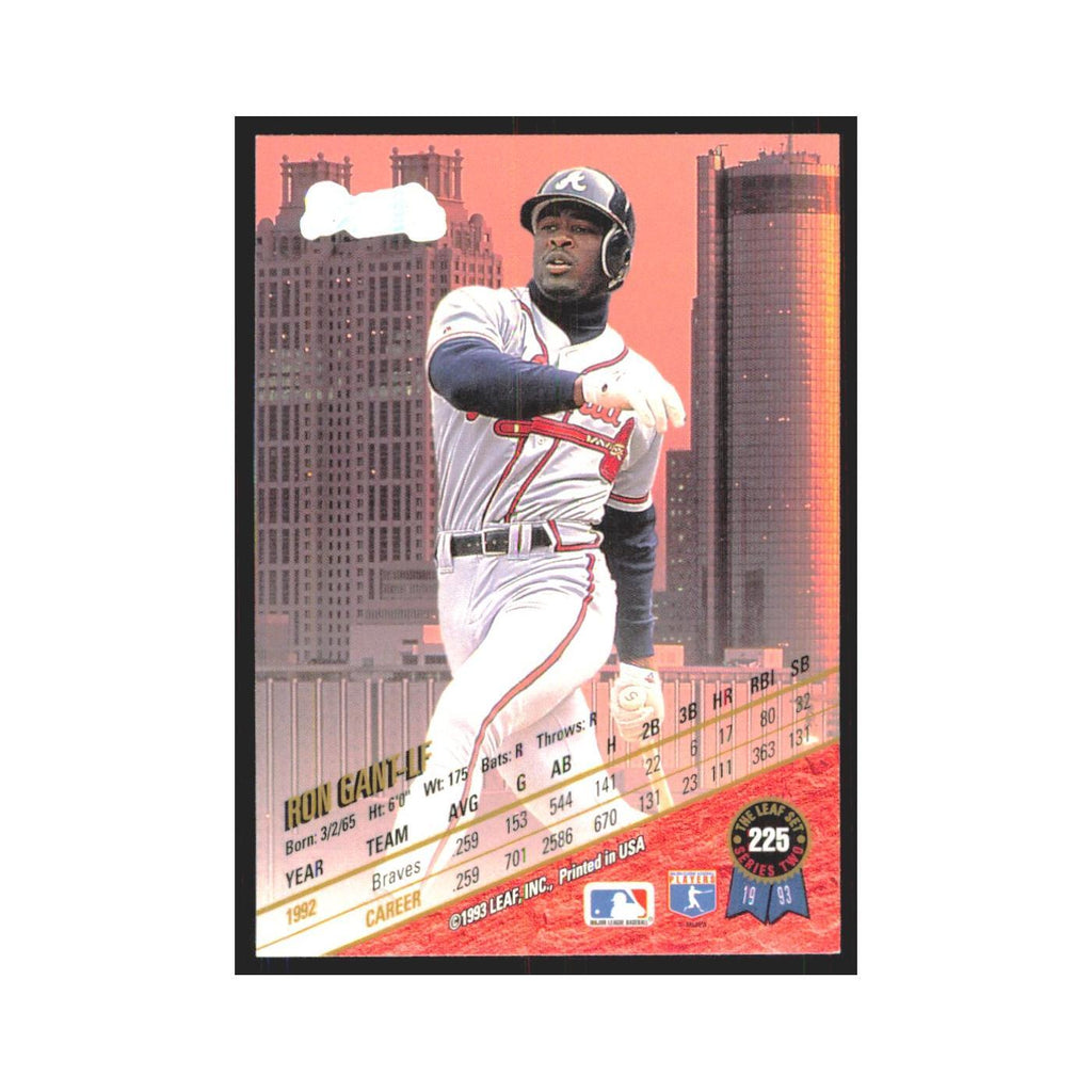 1993 Leaf Ron Gant Braves #225