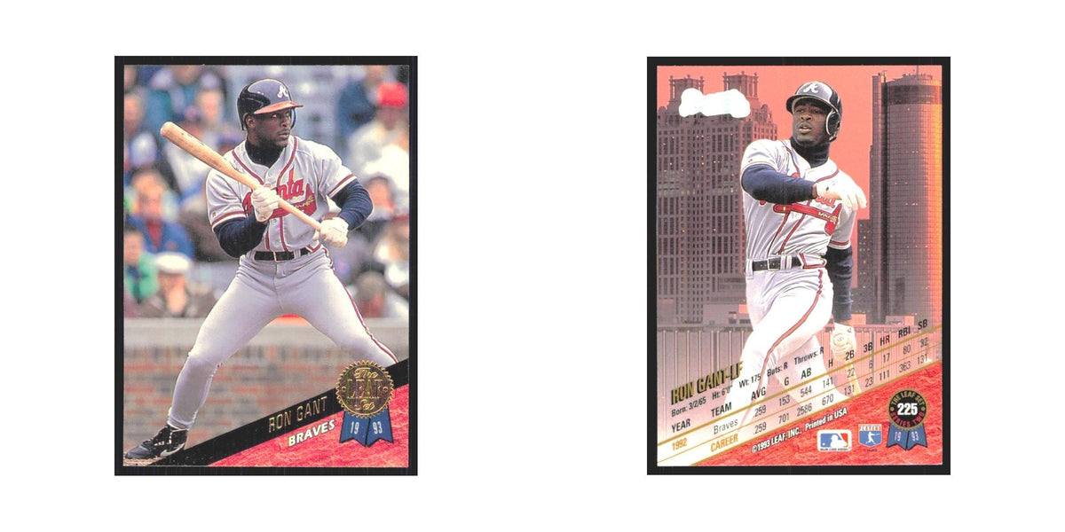 1993 Leaf Ron Gant Braves #225